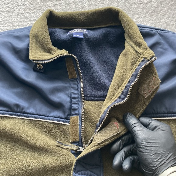 Sonoma Pullover Sweater Gray‎ Black Arctic Fleece Quarter Zip Mens Size XL - Picture 8 of 11